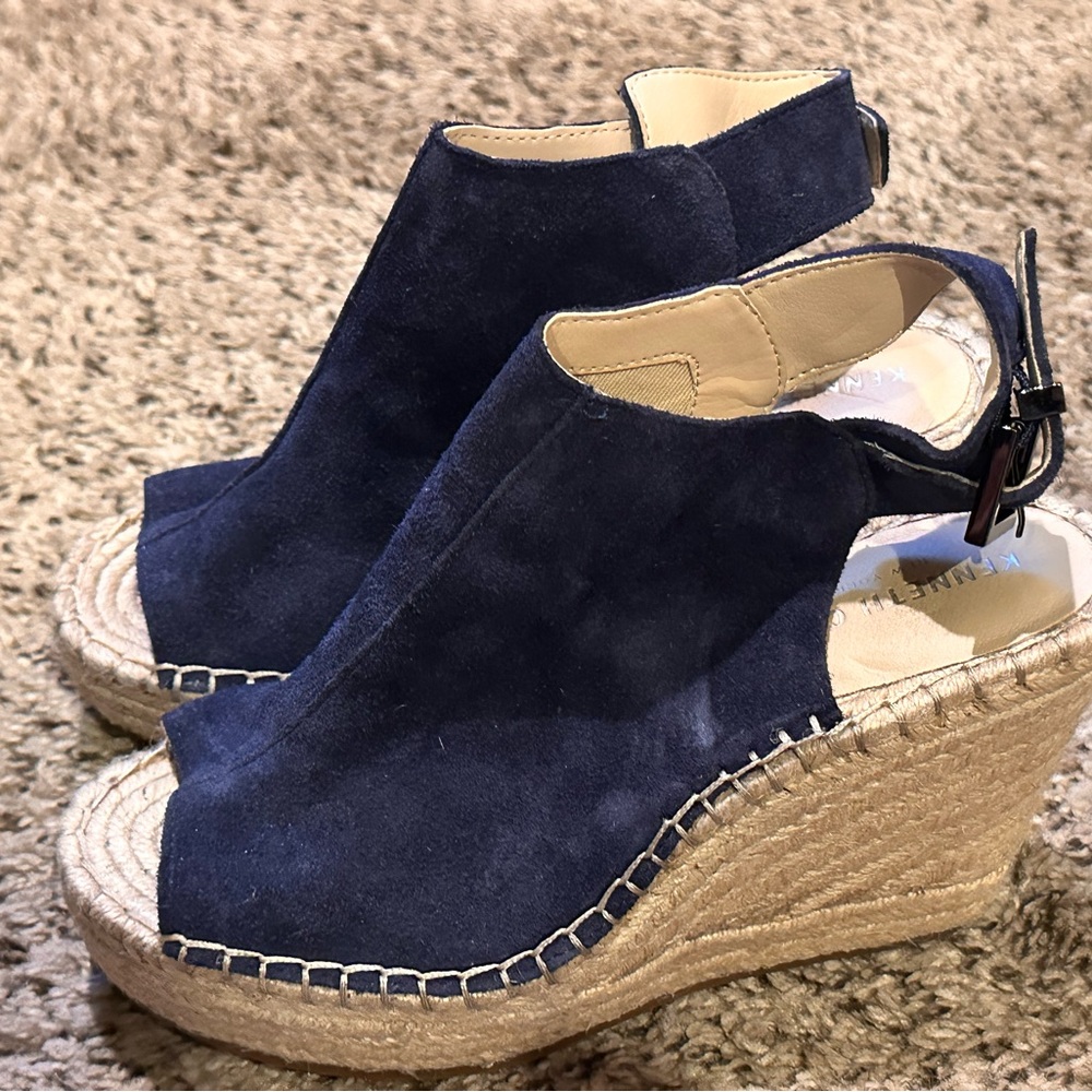 Kenneth Cole Blue Wedge Sandals